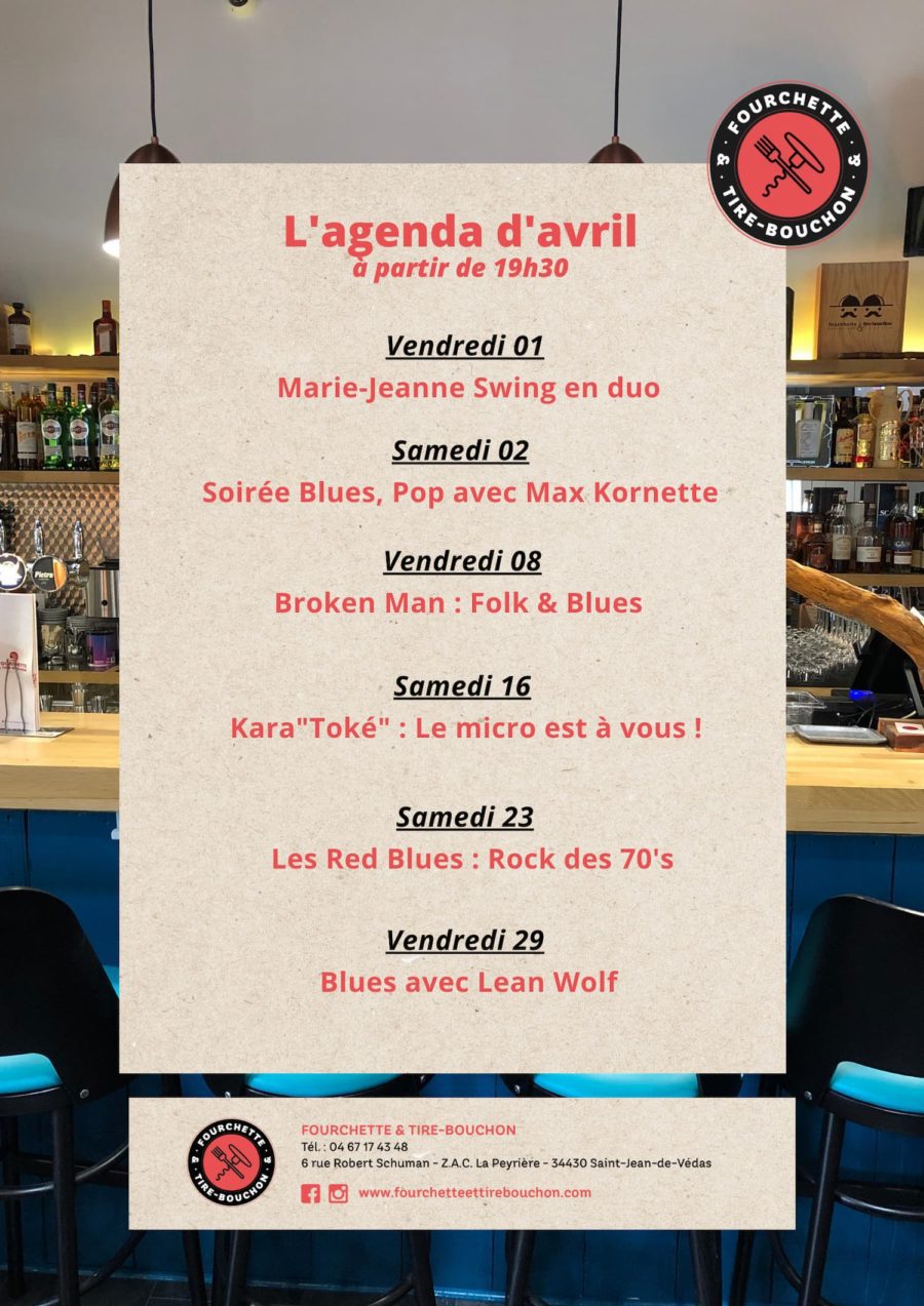 L’agenda d’avril