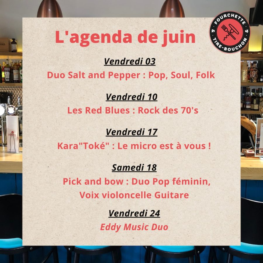 L’agenda de juin