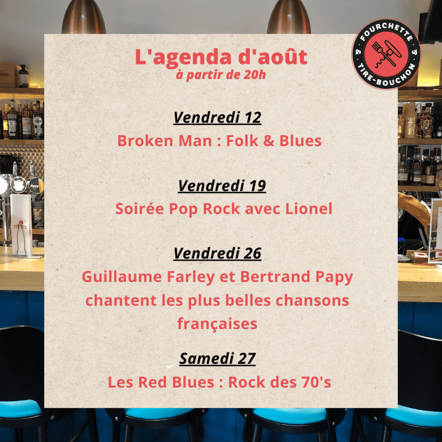 L’agenda d’août
