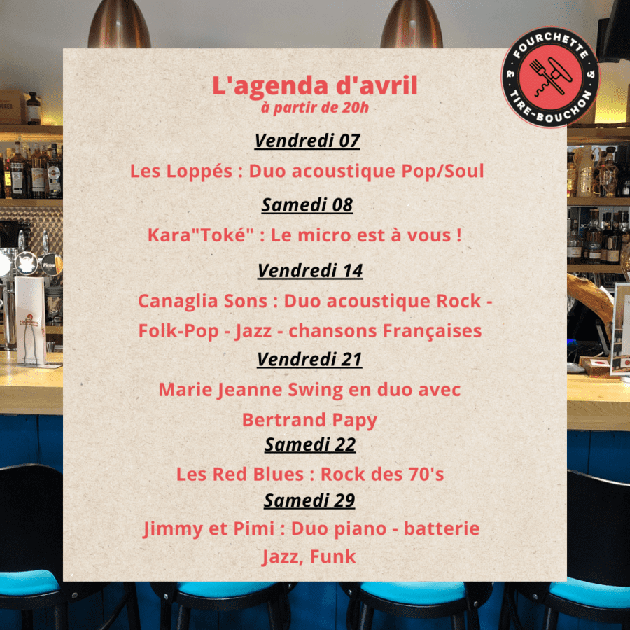 L’agenda d’avril