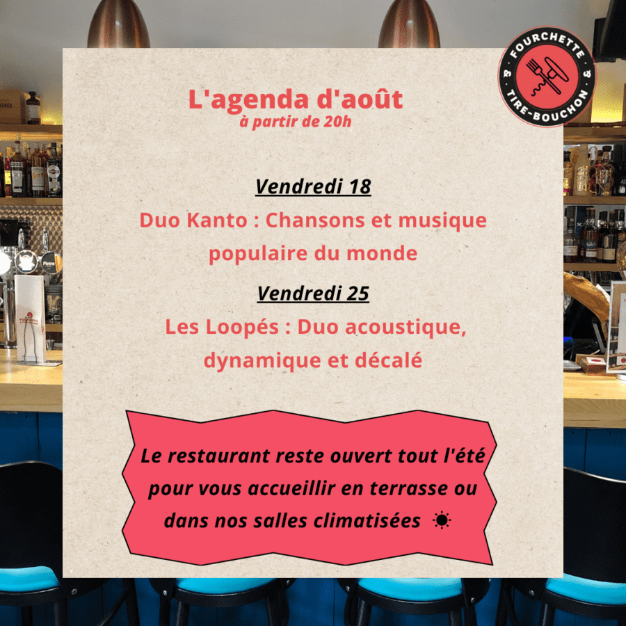 L’agenda d’août