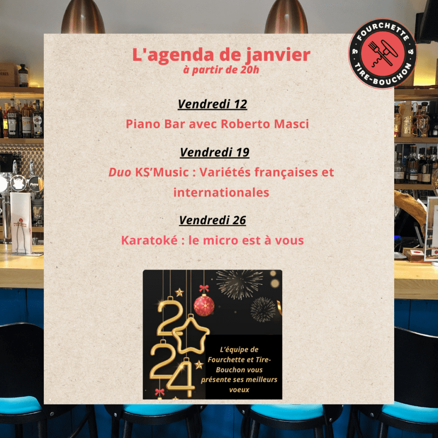 L&rsquo;agenda de janvier