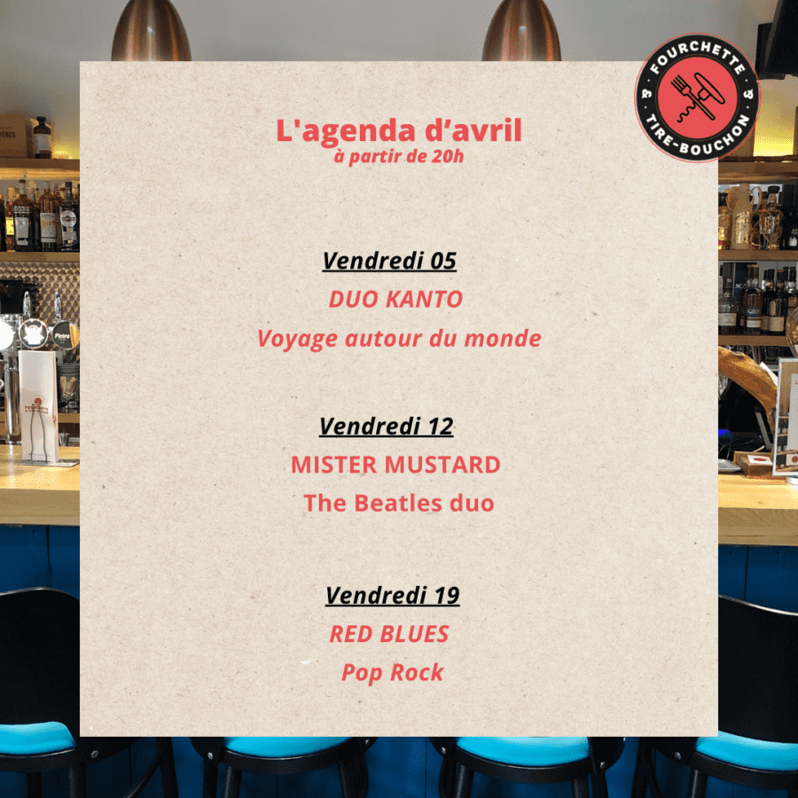📜L’agenda d’avril